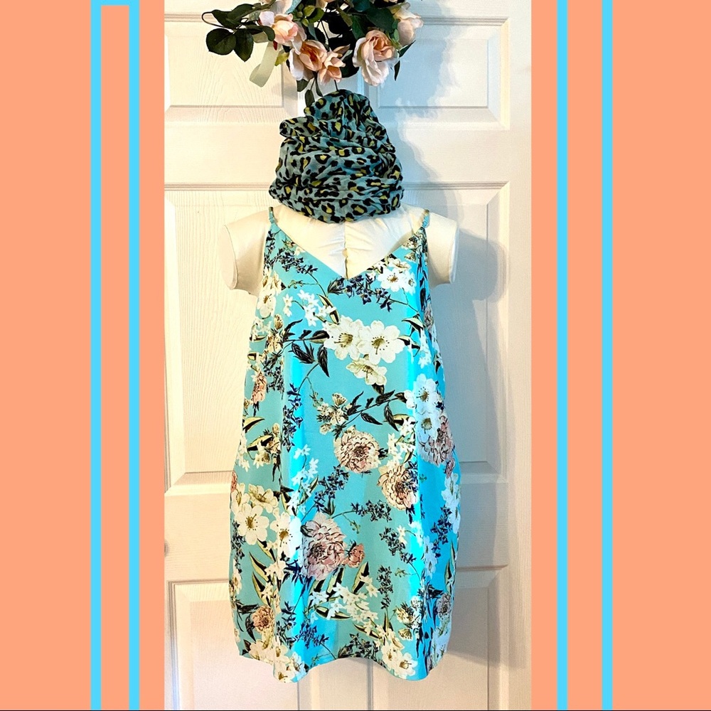 XL aqua dress/tunic, EUC